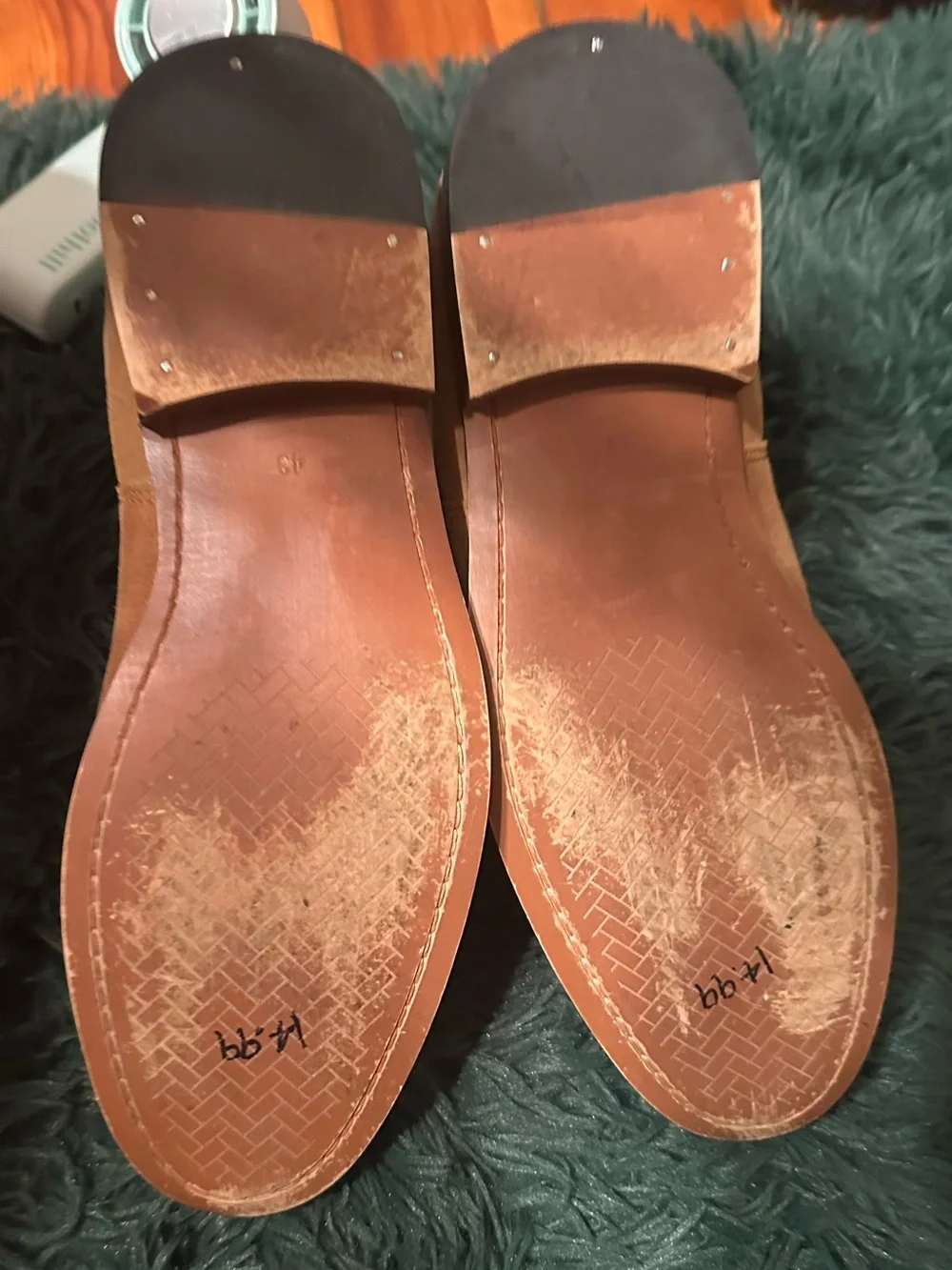 Rustic Asphalt Men’s Tan Suede Chelsea Boots Size 45M / US 12